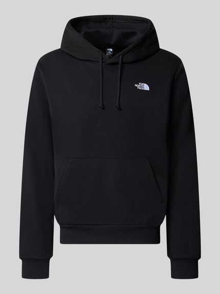 Produktfoto, Hoodie aus Baumwoll-Mix Modell 'EVOLUTION' von The North Face, lockere Passform, schwarz, Känguru-Tasche, glatte Struktur