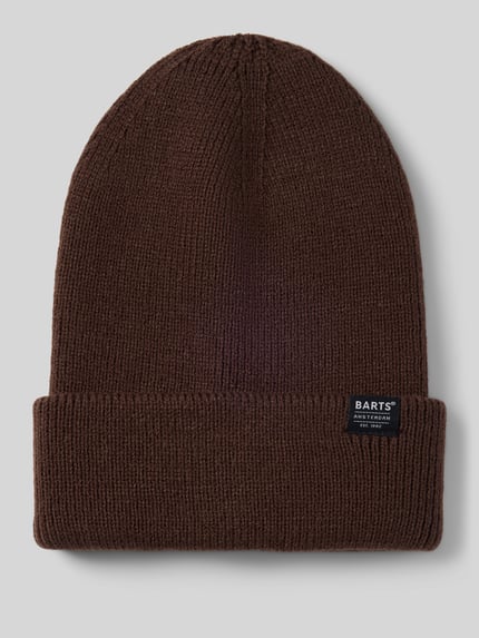 Barts Mütze mit Label-Patch Modell 'KINABALU' Dunkelbraun 1