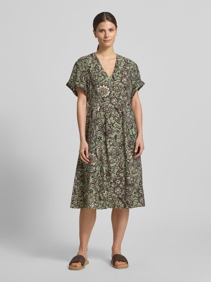 Marc O'Polo Ausgestellt Freizeitkleid aus Viskose-Mix Hellgruen 4