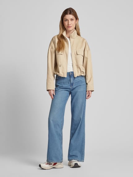 OPUS Kort jack met opstaande kraag, model 'Hanneka' Beige - 1