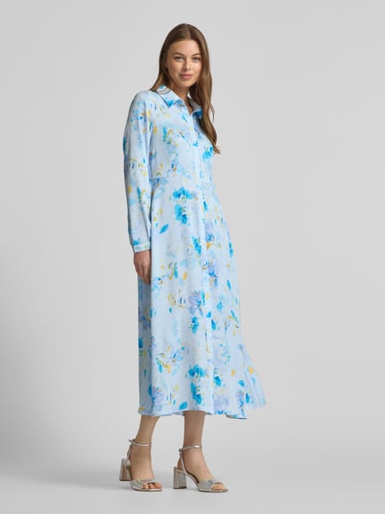 Moves Hemdblusenkleid mit Knopfleiste Modell 'Inula' Hellblau 1