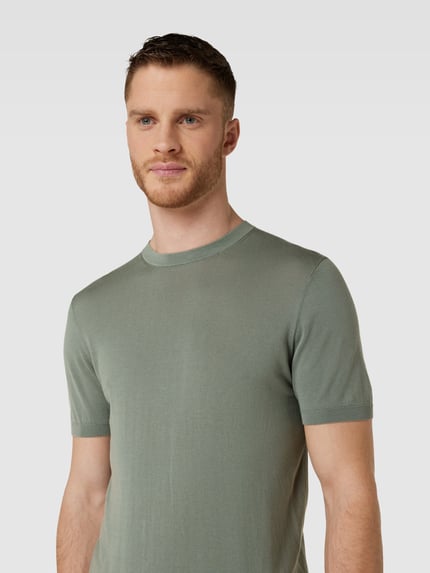 Profuomo T-shirt w jednolitym kolorze Zielony 3