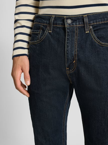 Levi's® Jeansy o kroju regular fit z wpuszczanymi kieszeniami model ‘505™’ Granatowy 3