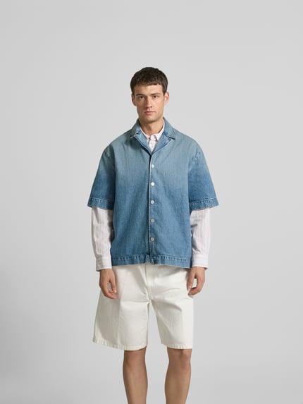 WON HUNDRED Freizeithemd in Denim-Optik Blau 4