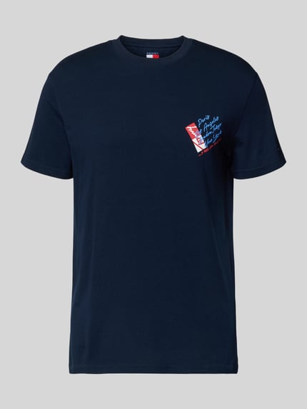 Regular Fit T-Shirt aus reiner Baumwolle Shop The Look MANNEQUINE