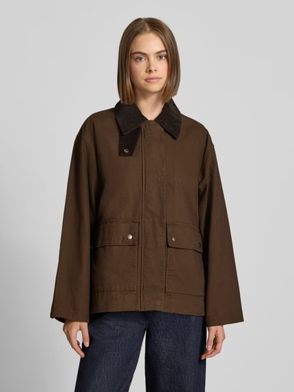 JJXX kroj regular fit kurtka z czystej bawełny model 'Zaga' Czekoladowy 4