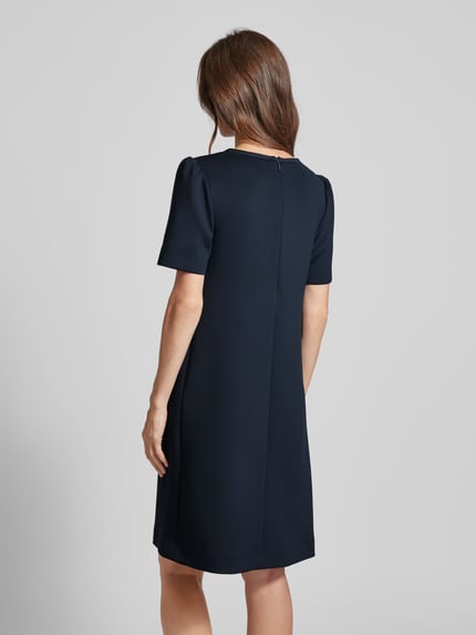 Marc Cain Knielange jurk met steekzakken Marineblauw - 5
