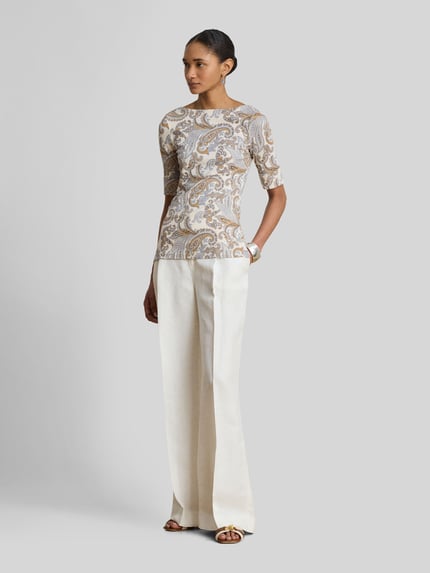 Lauren Ralph Lauren męski t-shirt o kroju regular fit z mieszanki bawełny Piaskowy 1