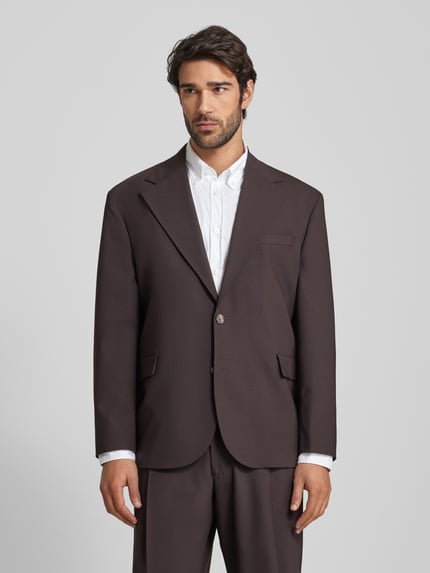 Selected Regular fit 2-knoops colbert met klepzakken, model 'OTTO' Middenbruin - 4