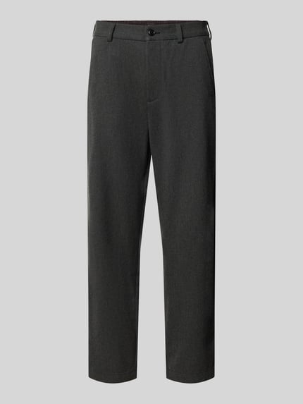 BOSS Orange Regular Fit Stoffhose mit Bundfalten Anthrazit 2