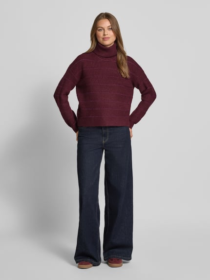 VILA Regular Fit Pullover mit Rollkragen Modell 'Zaza' Pflaume 1