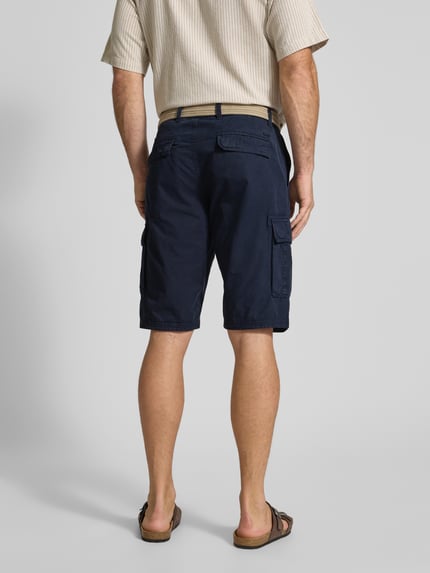 LERROS Korte regular fit cargobroek met riem Donkerblauw - 5
