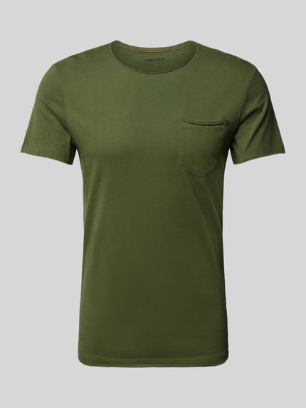 Blend T-shirt met ronde hals, model 'NOEL' Donkergroen - 2