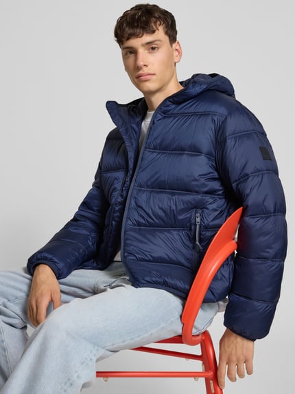 Tommy Jeans Regular fit gewatteerd jack met mesh Donkerblauw - 3