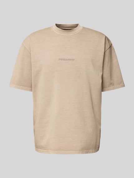 PEGADOR T-Shirt mit Label-Print Beige 2