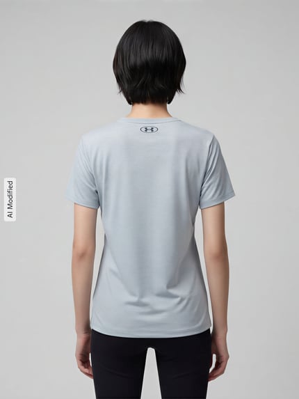 Under Armour Regular Fit Sport-T-Shirt mit LOGO-Print Modell 'Tech SSV- Twist' Hellgrau 5