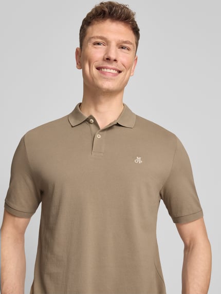 Marc O'Polo Regular Fit Poloshirt aus reiner Baumwolle Beige 3