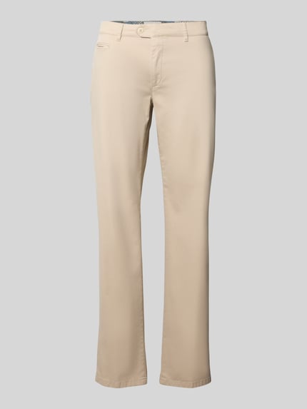 Produktfoto, Gerade Hose aus Viskose-Mix Modell 'Everest' von Brax für Herren in Beige mit glatter Oberfläche, schlichtes Design.