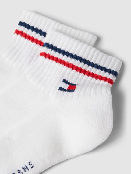 Tommy Hilfiger Sneaker-Socken mit Label-Print im 2er-Pack Weiss 2