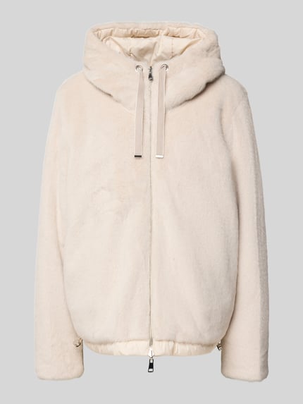 White Label Jacke mit Kunstfellbesatz Ecru 2