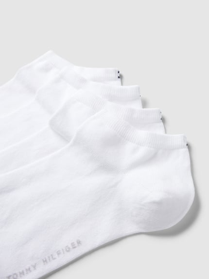 Tommy Hilfiger Sneakersocken mit Rippenbündchen im 4er-Pack Weiss 2