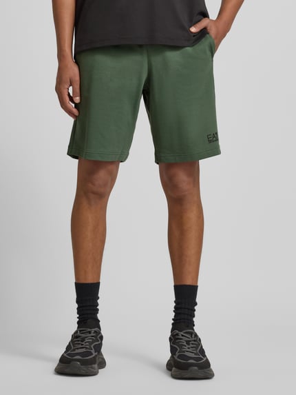 EA7 Emporio Armani Shorts mit elastischem Bund und Logo Gruen 4