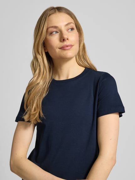 Tom Tailor Regular Fit T-Shirt aus reiner Baumwolle Dunkelblau 3