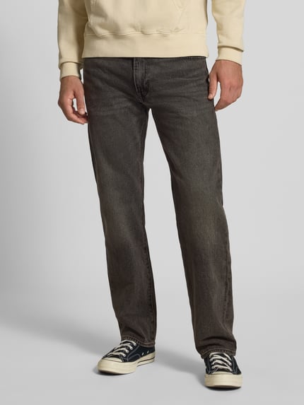 Levi's® Relaxed Straight Fit Jeans mit Eingrifftaschen Modell '555®' Black 4
