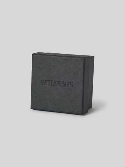 VETEMENTS Łańcuszek z wytłaczanym logo Srebrny 4