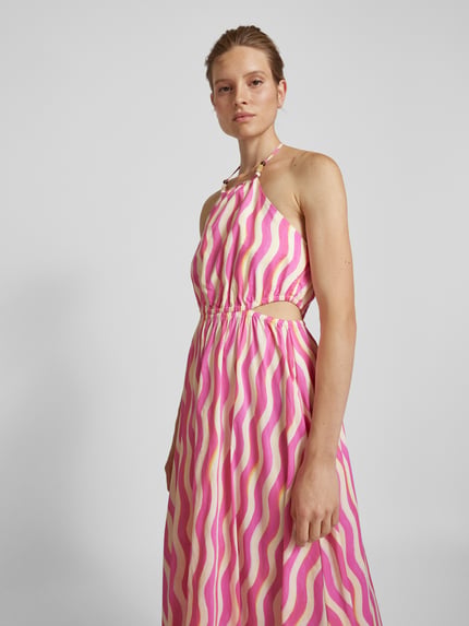 MANGO Midikleid mit Neckholder Modell 'IBIZA' Pink 3
