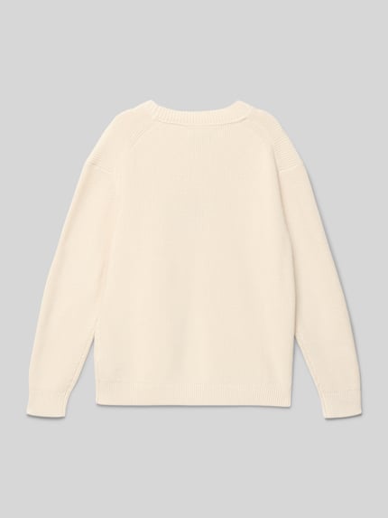 Calvin Klein Jeans Strickpullover mit gerippten Abschlüssen Sand 3