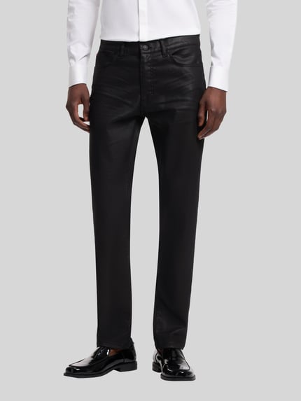 HUGO Jeansy o kroju slim fit z mieszanki bawełny i wiskozy model 'Hugo 708' Czarny 4