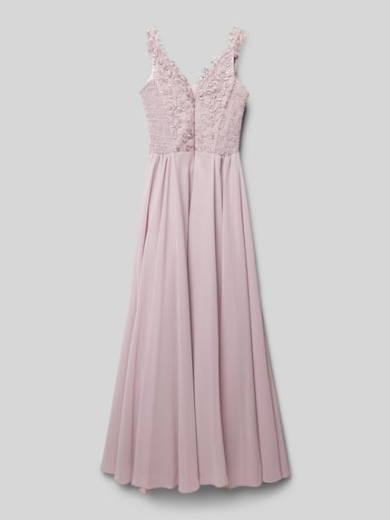 G.O.L. Kleid mit Spitzenbesatz Mauve 3