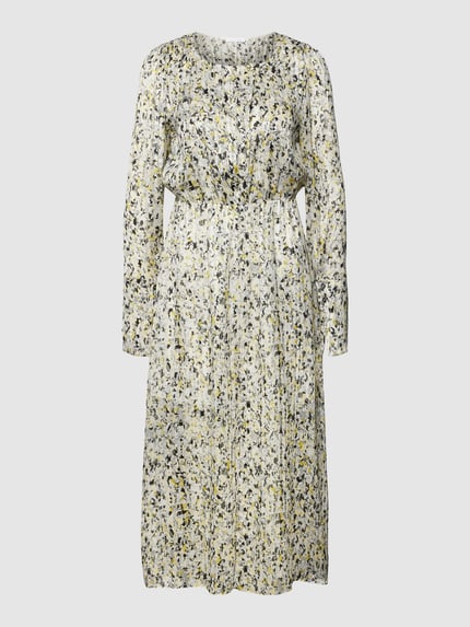 Patrizia Pepe Kleid mit Allover-Muster Hellgelb 2