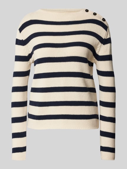 Weekend Max Mara Gebreide pullover met knoopsluiting, model 'VIBO' Offwhite - 2