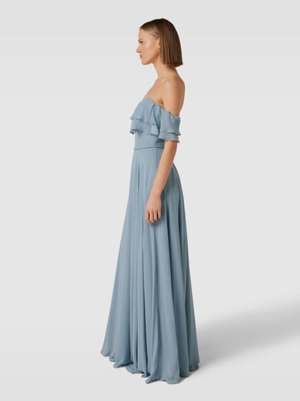 LUXUAR FASHION Sukienka wieczorowa z talią Błękitny 1
