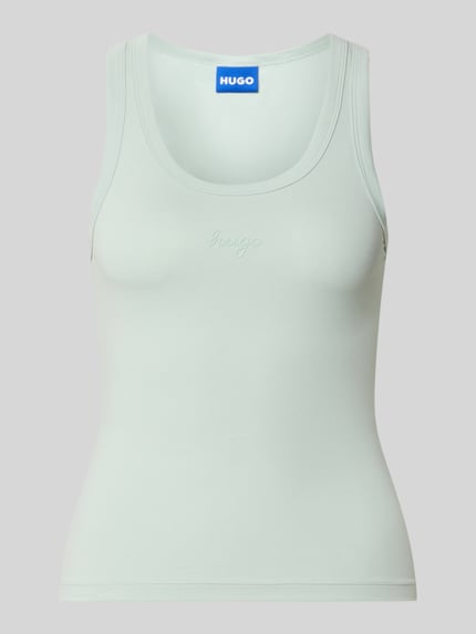 Produktfoto, jasnozielony top Regular Fit Tanktop aus Baumwoll-Mix model 'Damatank_B' od HUGO, damski top HUGO Blue