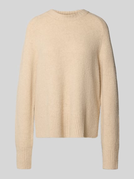 OPUS Relaxed Fit Strickpullover mit Alpaka-Anteil Modell 'Passy' Beige 2