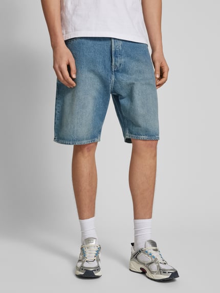 JACK & JONES Baggy Fit Jeansshorts im Used-Look Modell 'ALEX' Jeansblau 4