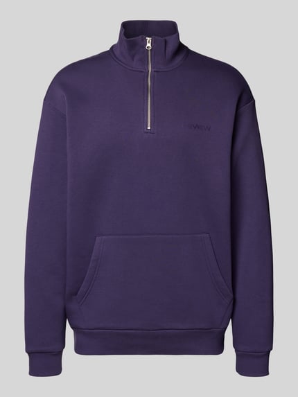 REVIEW Sweatshirt mit Label-Print Lila 2