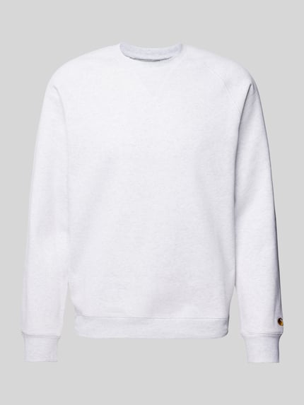 Carhartt Work In Progress Sweatshirt mit gerippten Abschlüssen Hellgrau 2