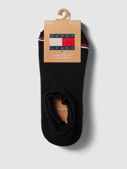 Tommy Hilfiger Footies met contraststrepen in een set van 2 Zwart - 3