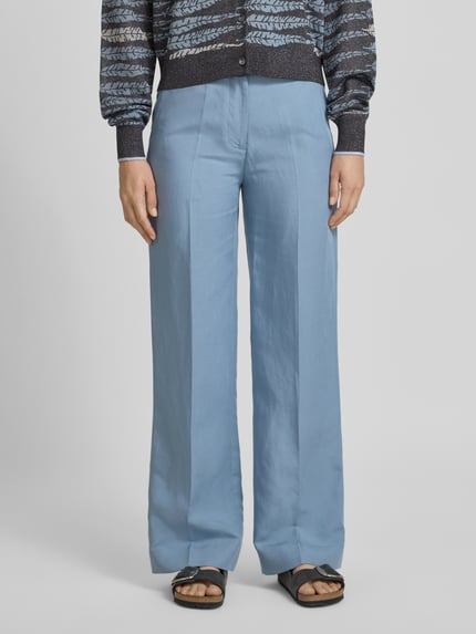 Scotch & Soda Wide leg stoffen broek van een mix van viscose en linnen Lichtblauw - 4