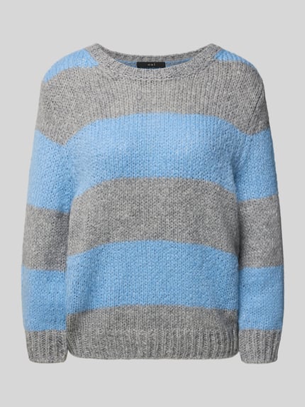 Sweter z dzianiny z prążkowanymi wykończeniami Shop The Look MANNEQUINE