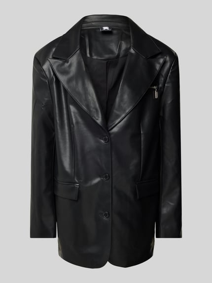 Karo Kauer Leren blazer met reverskraag Zwart - 2
