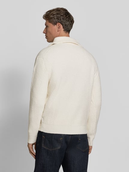 Lindbergh Oversized Strickpullover mit Baumwoll-Anteil Weiss 5