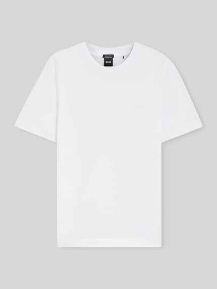 BOSS Regular Fit T-Shirt aus reiner Baumwolle Modell 'Thompson 01' Weiss 2