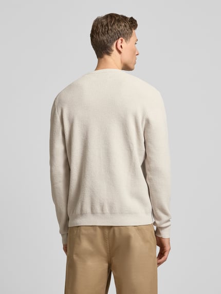Jake*s Studio Men Sweter z dzianiny z prążkowanymi wykończeniami Écru 5