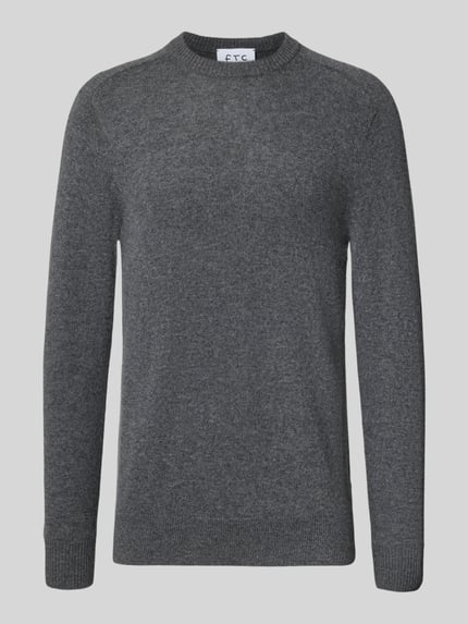 FTC Cashmere Sweter z kaszmiru z okrągłym dekoltem Antracytowy 2