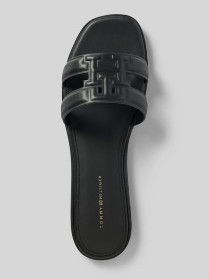 Tommy Hilfiger Pantoletten aus echtem Leder BLACK 3